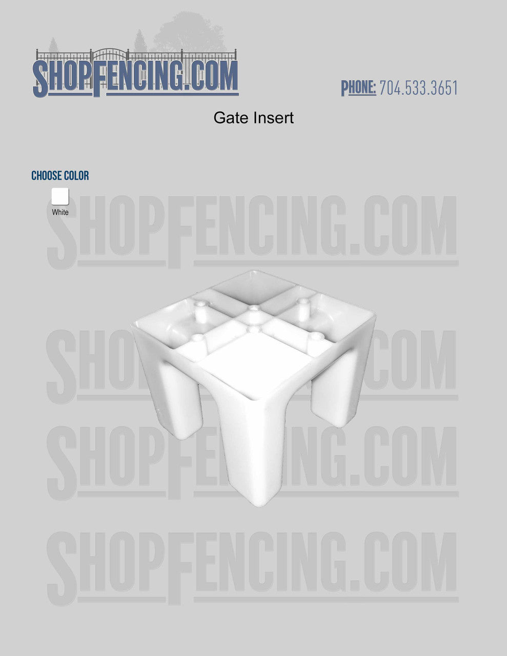Vinyl Gate Insert – Shop Fencing